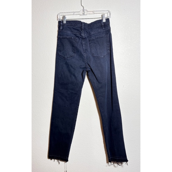 Frame Le Sylvie Slender Straight Jeans In Plymouth Gray Black Wash SIZE 28 - Picture 4 of 13